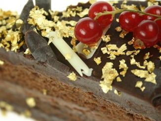 Chocolate Cake With Gold Leaf